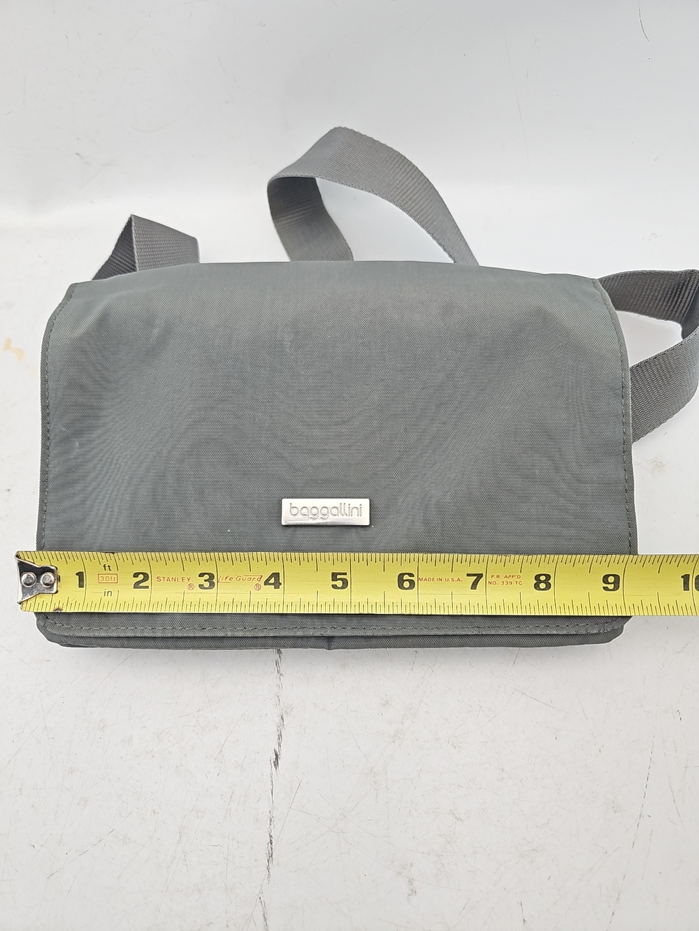 Baggallini Gray Nylon Crossbody Bag with Adjustable Strap - Picture 6 of 7